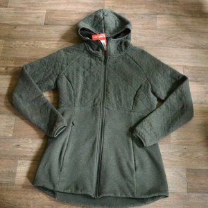 NWT The North Face Olive Green Quilted Tunic Jacket Size Medium
